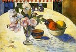 Поль Гоген Цветы и миска с фруктами-1894